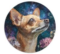 Cerf Head Chihuahua, Starry Night Sky || Puzzles Amusants en Famille 1000pcs (67.5x67.5cm) Adultes