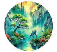 Cerf Jigsaw Puzzle Jeu De Décompression 1000 Pièces Animaux Mignons Puzzles Art Déco Idées Cadeaux pour Adultes Et Enfants À Partir De 14 Ans 1000pcs (67.5x67.5cm)