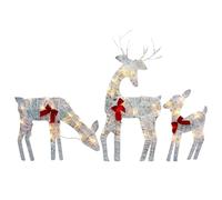 Cerf Lumineux Décorations de Noël pour l'extérieur - Décoration imperméable en fer avec cerfs de Noël qui s'illuminent - Pour la famille, la maison, le patio, le jardin, les fêtes de vacances en plein