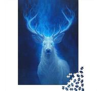 Cerf Lumineux Puzzle Cute Animal s Puzzle Bois 1000 Pièces Puzzles pour Adultes Jeu Educatif Défi Jouets 1000pcs (75x50cm)