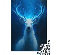 Cerf Lumineux Puzzle Cute Animal s Puzzle en Bois 1000 Pièces Puzzles pour Adultes Jeu Éducatif Challenge Toy 1000pcs (75x50cm)