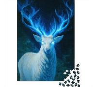Cerf Lumineux Puzzle Cute Animal s Puzzle en Bois 1000 Pièces Puzzles pour Adultes Jeu Educatif Challenge Toy 1000pcs (75x50cm)