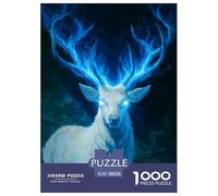 Cerf Lumineux Puzzles 1000 Pièces Animaux Mignons Puzzles pour Adultes Jeu Éducatif Challenge Toy Et Enfants Cadeaux 38x26cm/1000pcs