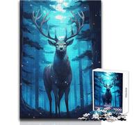Cerf mystérieux dans la forêt - Puzzle de 1000 pièces pour Adultes - Jeu éducatif et Amusant pour Toutes Les Occasions - Dimensions:38x52cm