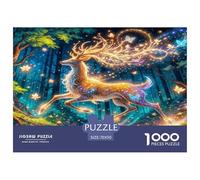 Cerf mystérieux Puzzle 1000 Pièces pour Adultes Et Enfants À Partir De 12 Ans Jeu De Patience Et De Réflexion De Qualité Supérieure Décoration De La Maison 70x50cm/1000pcs