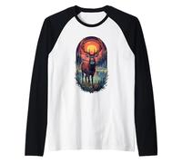 Cerf Mystique Animal forêt Magique Corne Esprit Manche Raglan