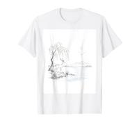 Cerf paisible au Bord du lac Tranquille T-Shirt Graphique avec Valeur