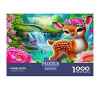 Cerf Papier Puzzle Jeu De Société Adulte Pièces Parfaitement Assorties 1000 Pièces Wild Animauxs Casse-tête Qualité Premium pour Adultes 70x50cm/1000pcs