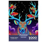 Cerf, Puzzle De 1000 Pièces, Défi Enrichissant pour L’Esprit, Parfait comme Cadeau Personnel, À Partir De 8 Ans, 70x50cm/1000pcs