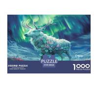 Cerf Puzzle pour Adultes : Faune Sauvage Puzzle Défi 1000 Pièces, Jeux ÉduChatifs, Cadeau Pratique Et Décoration De Maison 38x26cm/1000pcs