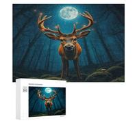 Cerf Rouge Puzzle 300 Pièces Challenge 3D Unique Edificio du Paysage Jeu D'Intelligence pour Adultes Et Enfants Relaxation Artistique Cadeau De Famille Décoration 300 PCS