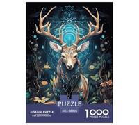 Cerf Sauvage Mignon Puzzle 1000 Pièces Cadeau Unique Jeu Éducatif Challenge Toy À De Qualité Supérieure Peinture Art pour Adultes Et Enfants 38x26cm/1000pcs