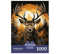 Cerf Sauvage Puzzle 1000 Pieces Cadeau Unique Jeu Éducatif Challenge Toy À De Qualité Supérieure Peinture Art pour Adultes Enfants 38x26cm/1000pcs