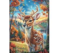Cerf Sika de la forêt 300 Pieces Casse-tête Amateur d'art en Carton Haute Qualité Animaux et Plantes Très Difficile Niveau Expert Décoration Murale Cadeau Noël Qualité Premium 300 PCS