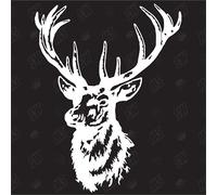 Cerf - Stickers tête de chasseur sauvage