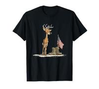 Cerf tragique avec Bottes américaines pour Les Amoureux symboliques T-Shirt