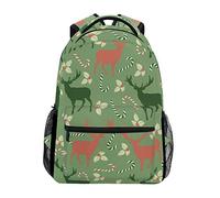 Cerf Vert Rose Cartable Sac à Dos Ecole étudiant Scolaire d'ordinateur pour Voyage Ados Filles Garçons Enfant
