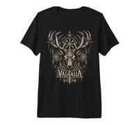 Cerf Viking Eikthyrnir Vikings Runes Valhalla Celtes T-Shirt Haut de Gamme
