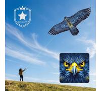 Cerf-volant 120 cm avec ligne de contrôle, grand cerf-volant volant avec une construction légère et durable et un design d'oiseau réaliste, facile à faire voler pour les débutants, cerf-volant pliable