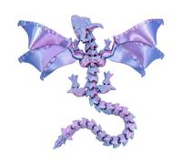 Cerf-volant 3D avec ailes mobiles, violet et bleu, imprimé 3D pour décoration de bureau et détente, 30 cm, pièce de collection pour adultes