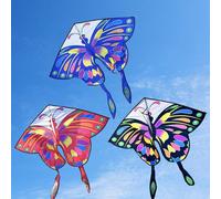 Cerf-Volant À Motif Papillon, Produit De Printemps, Spinner À Vent, Accessoire D'Extérieur Interactif, Jouet De Sport De Plage Pour Les Tout-Petits