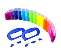 Cerf-volant acrobatique arc-en-ciel 1, 4 m Double ligne Power Kite Flying Tools Cerf-volant de sport acrobatique arc-en-ciel (planche de ligne couleur aléatoire) cerfs-volants pour adultes enfants
