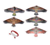 Cerf-Volant Aigle Plat 1m Avec Ligne De 30 Mètres, Oiseaux Volants, Jouets D'Extérieur, Jouets De Jardin En Tissu, Cadeau Pour Enfants
