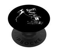 Cerf-Volant Amusant Surfant dans Le Vent PopSockets PopGrip Adhésif