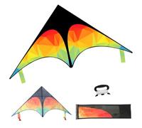 Cerf-Volant Arc-en-Ciel,Cerf-Volant pour Enfants Adultes avec Accessoires De Corde De Bobine,Cerf-Volant Facile à Piloter,Corde De Cerf-Volant De 50 M, pour Jeux Et Activités De Plage en Plein Air
