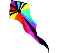 Cerf-volant arc-en-ciel delta, longueur de queue 7 m, en polyester résistant, facile à piloter