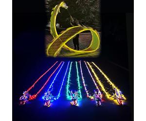 Cerf Volant Bolas de Dragon pour Parade Nocturne, Ruban de Dragon pour La Danse et L'exercice, Carré et Fluide, Ruban de Dragon Lumineux pour Le Sport et Le Fitness ( Color : Yellow , Size : 8 m (26 f