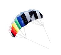 Cerf-volant de sport double ligne de 1,4 m pour adultes, cerf-volant acrobatique avec rayures arc-en-ciel pour parc, plage, divertissement en plein air