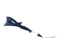 Cerf-volant Delta orka Wolkenstürmer pour enfant en nylon noir 210 x 140 cm