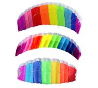 Cerf-Volant Double Ligne En Forme D'Arc-En-Ciel, 1.4 / 2/2.7m, Cerf-Volant À Huile De Paraffine, Tresse Kitesurf, Jouet D'Extérieur Pour Enfants, Facile À Voler