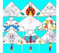 Cerf-Volant Éducatif Pour Enfants, 1 Ensemble, Sports De Plein Air Amusants, Bricolage, Avec Poignée Et Ligne, Bon Vol