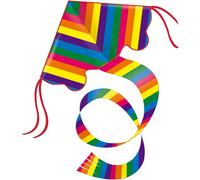 Günther Cerf‑volant Rainbow 1159 – Monofil Polyester Ripstop, queue 1,5 m, 98 x 54 cm