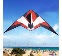 Cerf-Volant En Polyester Avec Barre De Commande Et Ligne De 30m, Jouet Volant D'extérieur Pour Enfants, Triangle À Longue Queue, Armure