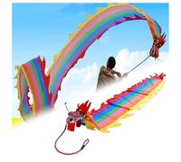 Cerf-Volant en Soie coloré for Danse, Lavable, for Gymnastique, Fitness, Lancer de Ruban de Dragon, Drapeau de Danse Artistique, for entraînement Physique en extérieur(6m)