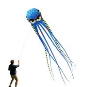 Cerf-volant géant en forme de pieuvre de 7,8 m pour adulte - Grand parafoil 3D - Prisme de plage - Facile à moucher - Tissu coloré et durable - Avec poignée - Pour famille, enfants, vacances, été