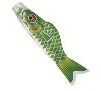 Cerf-volant japonais en forme de carpe avec drapeau de poisson conçu pour être suspendu en extérieur avec matériau satiné, convient pour les jardins, les jardins, les poteaux et les murs, affiche le