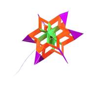 Cerf-volant lotus avec sac de rangement multicolore magnifique 3D pour parc bord de mer violet 100 x 38 cm