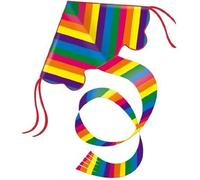 Günther Cerf‑volant Rainbow 1159 – Monofil Polyester Ripstop, queue 1,5 m, 98 x 54 cm
