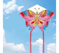 Cerf-Volant Papillon coloré, Facile à Voler Grand cerf-Volant extérieur pour Enfants et Adultes, Jouets de Plage et de Parc avec Nylon Durable, activités Amusantes en Famille