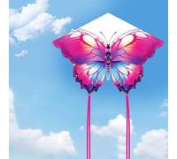 Cerf-Volant Papillon coloré, Facile à Voler Grand cerf-Volant extérieur pour Enfants et Adultes, Jouets de Plage et de Parc avec Nylon Durable, activités Amusantes en Famille