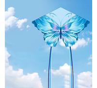 Cerf-Volant Papillon coloré, Facile à Voler Grand cerf-Volant extérieur pour Enfants et Adultes, Jouets de Plage et de Parc avec Nylon Durable, activités Amusantes en Famille