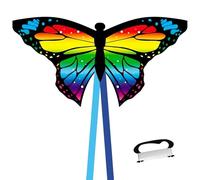 Cerf-Volant Papillon, Facile à Piloter, Cerf Volant Enfant Adulte pour Excursion à la Plage, avec Longue Queue, Ficelle et Poignée, Cadeau d'anniversaire pour Garçons et Filles