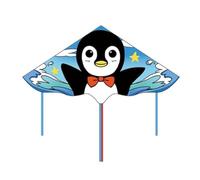 Cerf-volant, Penguin mignon Kites Facile à moucher Débutant Kite Kite Enfants Single Line Kite Famille Famille Extérieur Beach Trip Park jouant 260m et 400m Kite String Beach Kite(400cm Kite String)