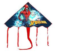 Cerf-volant Spiderman pour enfants - 100 x 56 cm, facile à voler, léger et résistant, design amusant avec personnage de dessin animé, jouet d'été pour la mer, le parc et le jardin