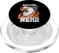 Cerf-Volant Volant USA Eagle Kite Flying Nerd Kite Flyer PopSockets PopGrip pour MagSafe