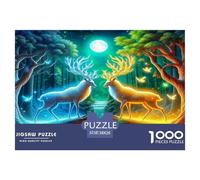 Cerf1000 Pièces Amateurs De Puzzlesfaune Sauvage pour Adultes Jeu D'Intelligence Premium avec Défis Paysagedes QuatreSaisons 38x26cm/1000pcs